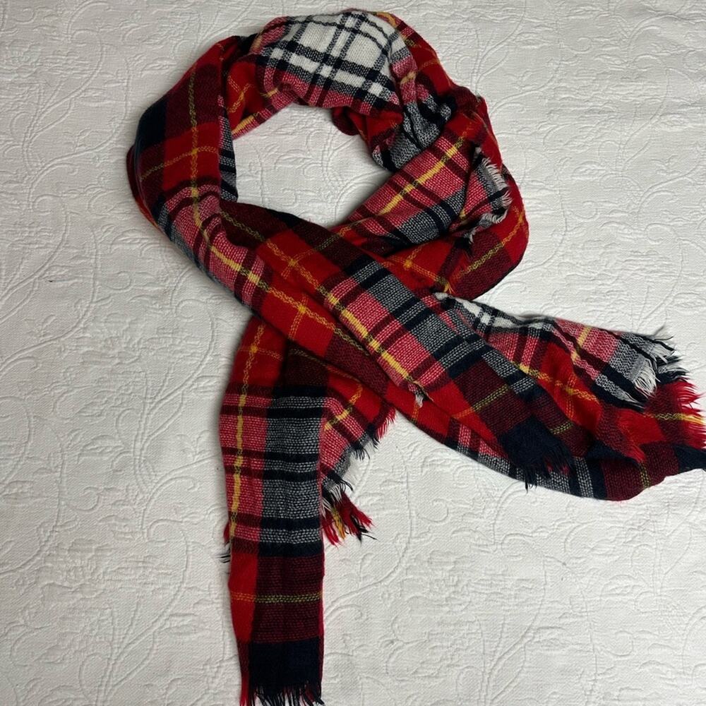 Unisex Plaid Scarf